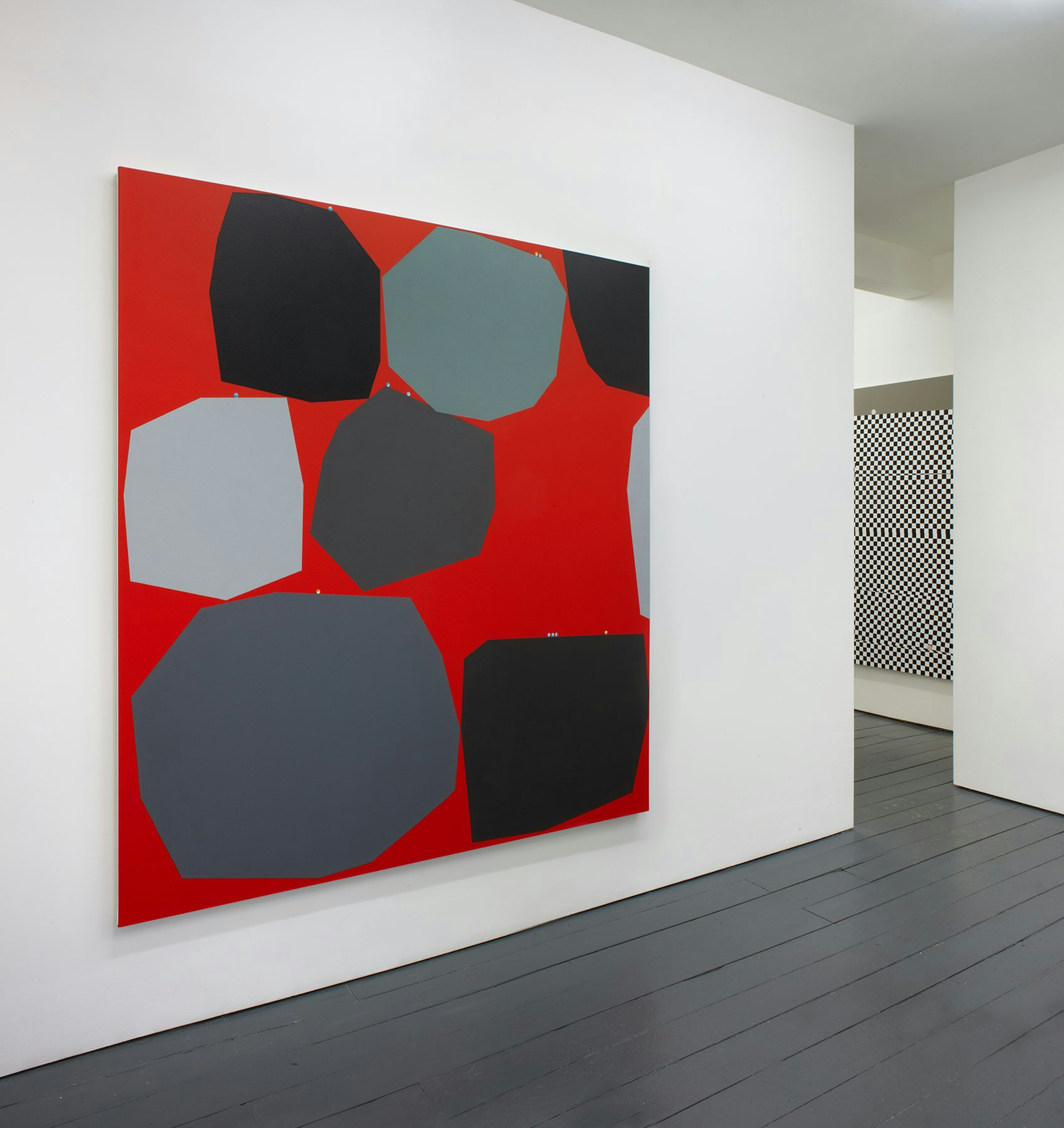 Installation view, Daniel Sturgis, And then again, No Show Space, London 2014