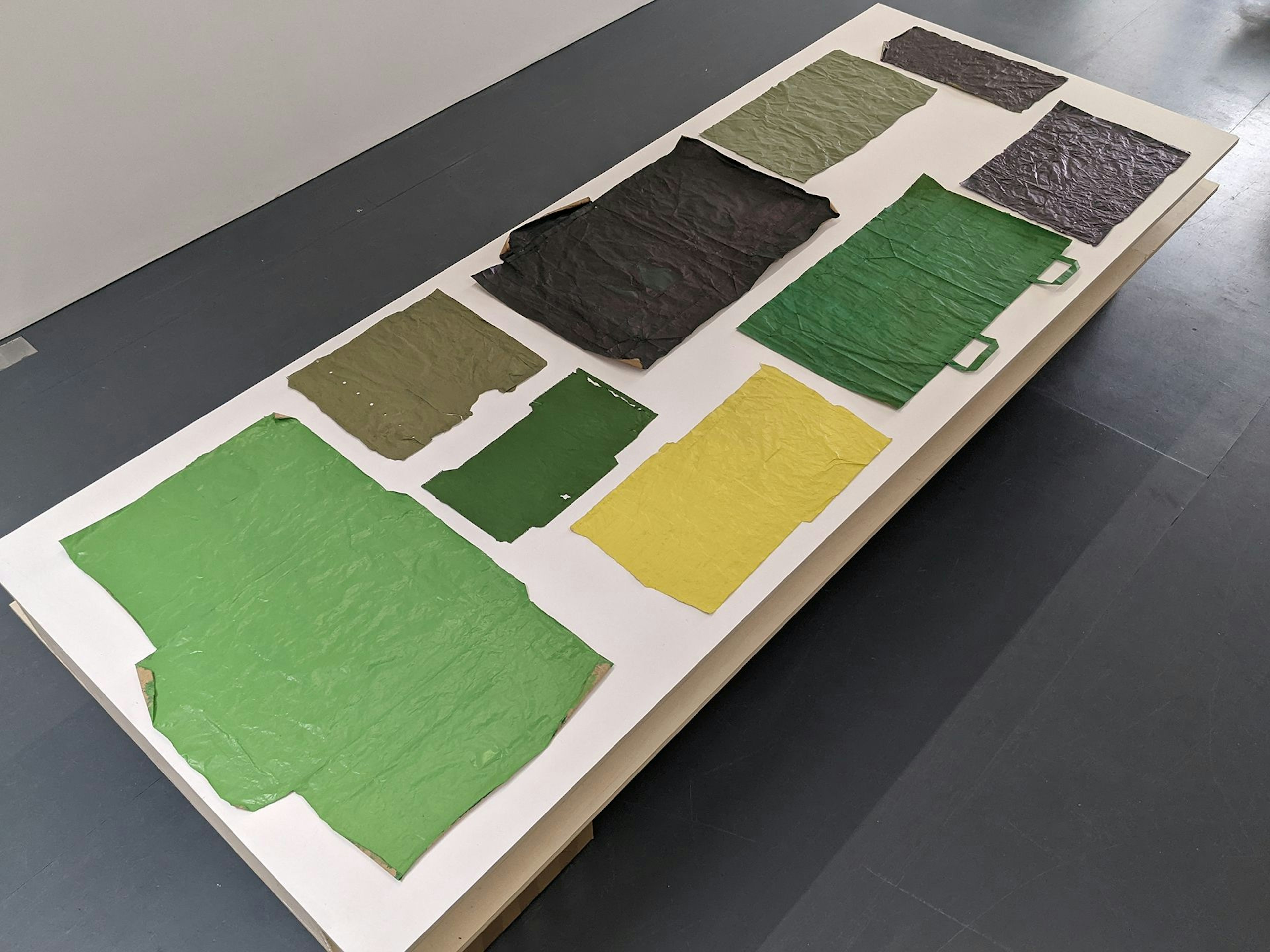 Lucy Gunning, Backgrounds: Green, installation view, No Show Space, London 2024