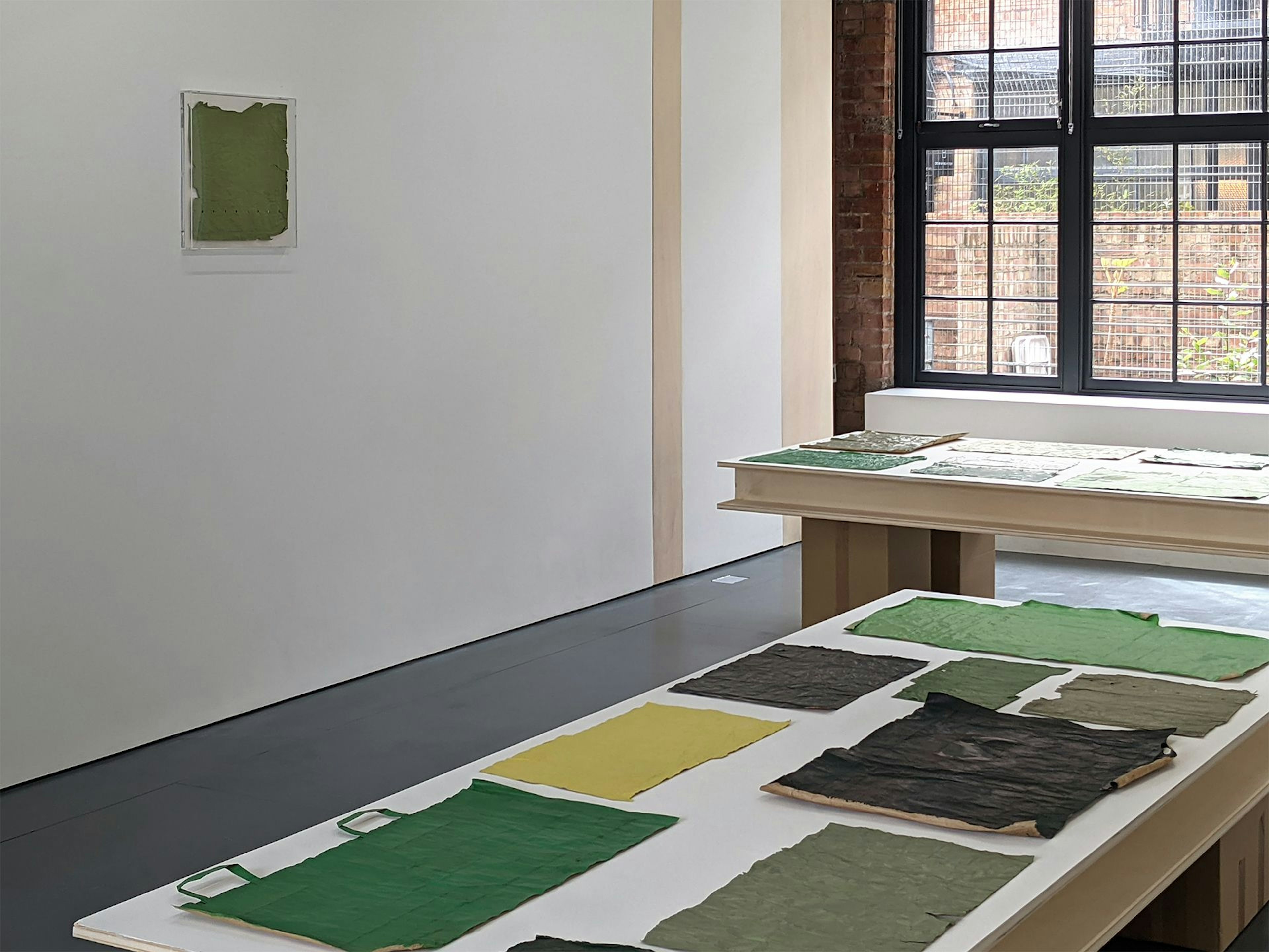 Lucy Gunning, Backgrounds: Green, installation view, No Show Space, London 2024