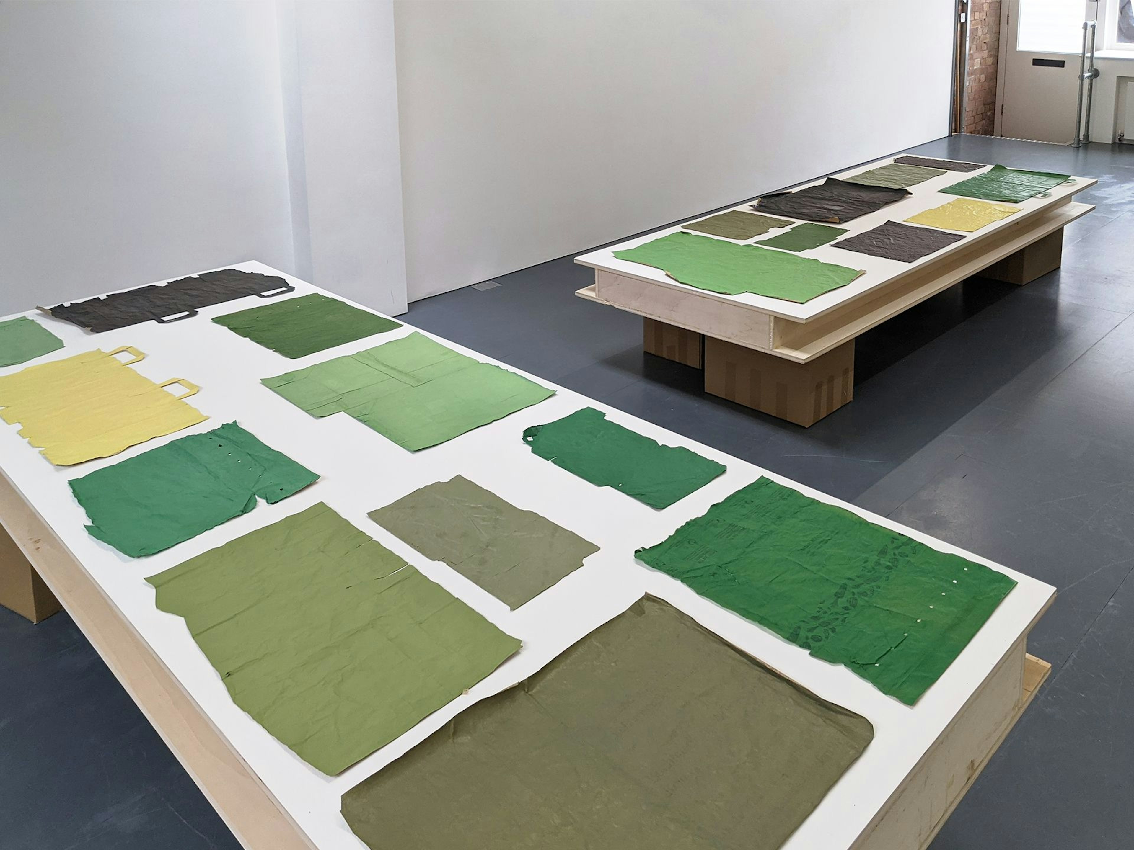 Lucy Gunning, Backgrounds: Green, installation view at No Show Space, London 2024